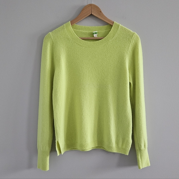 J. Crew Sweaters - J. Crew 100% Cashmere Crew Sweater Green Medium Classic